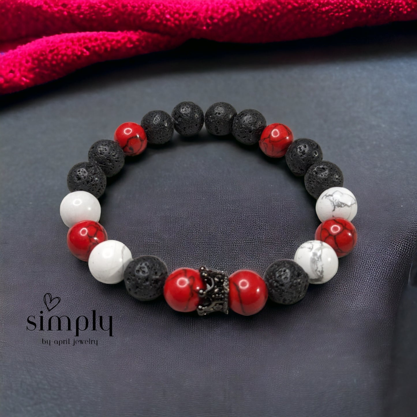 Howlite Bred Lava Bracelet