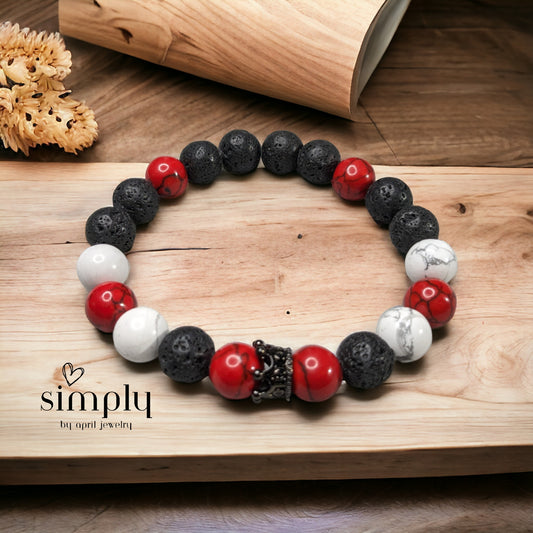 Howlite Bred Lava Bracelet