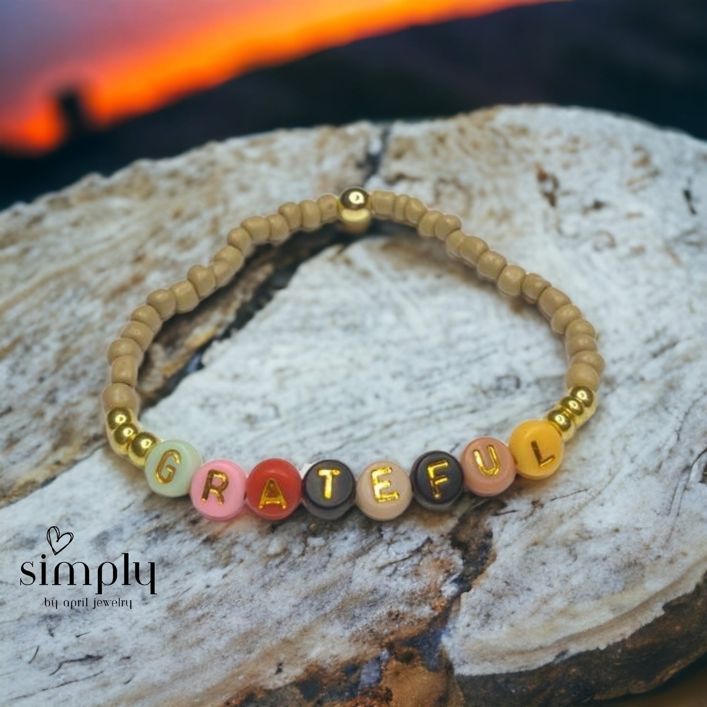 Seed Bead Word Bracelets