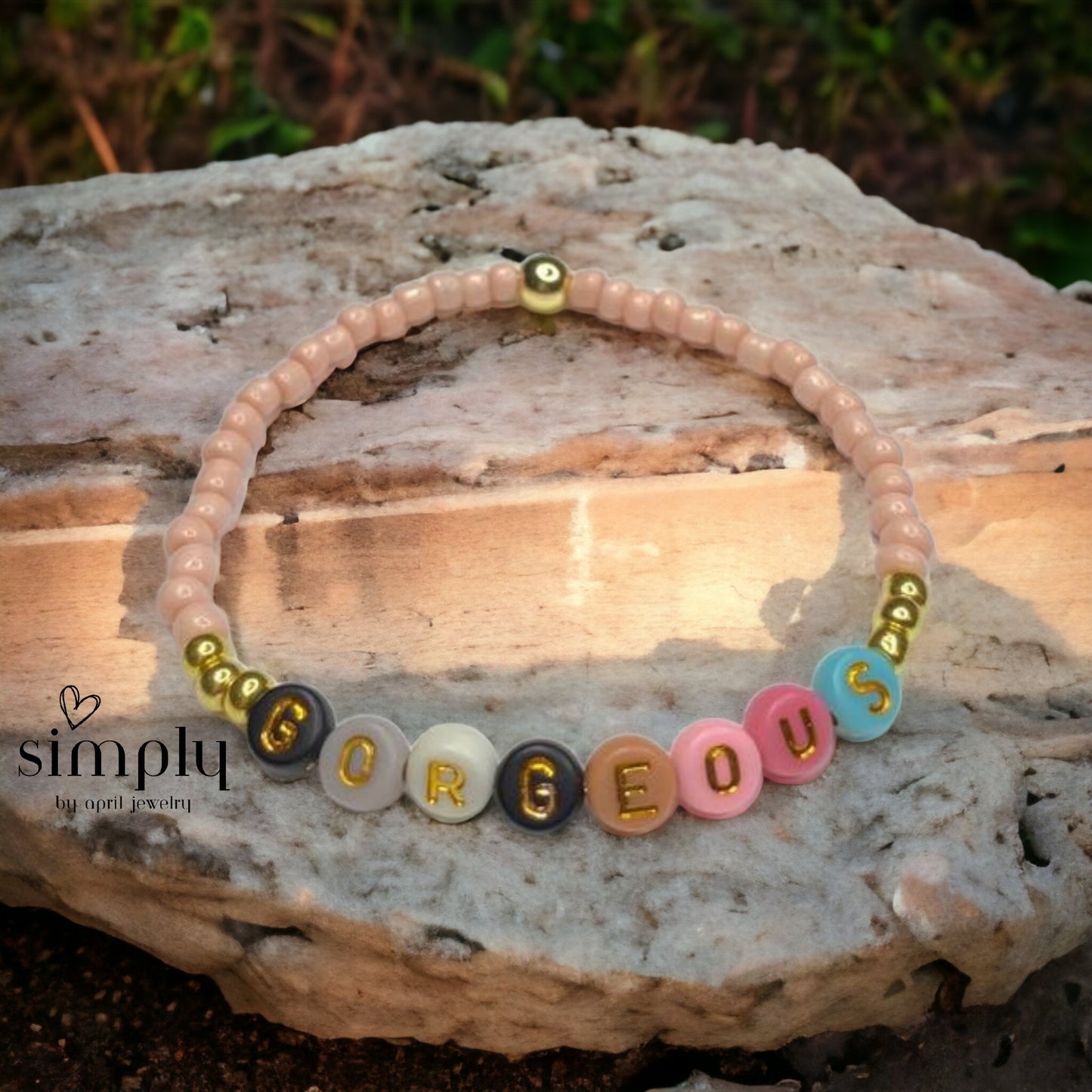 Seed Bead Word Bracelets