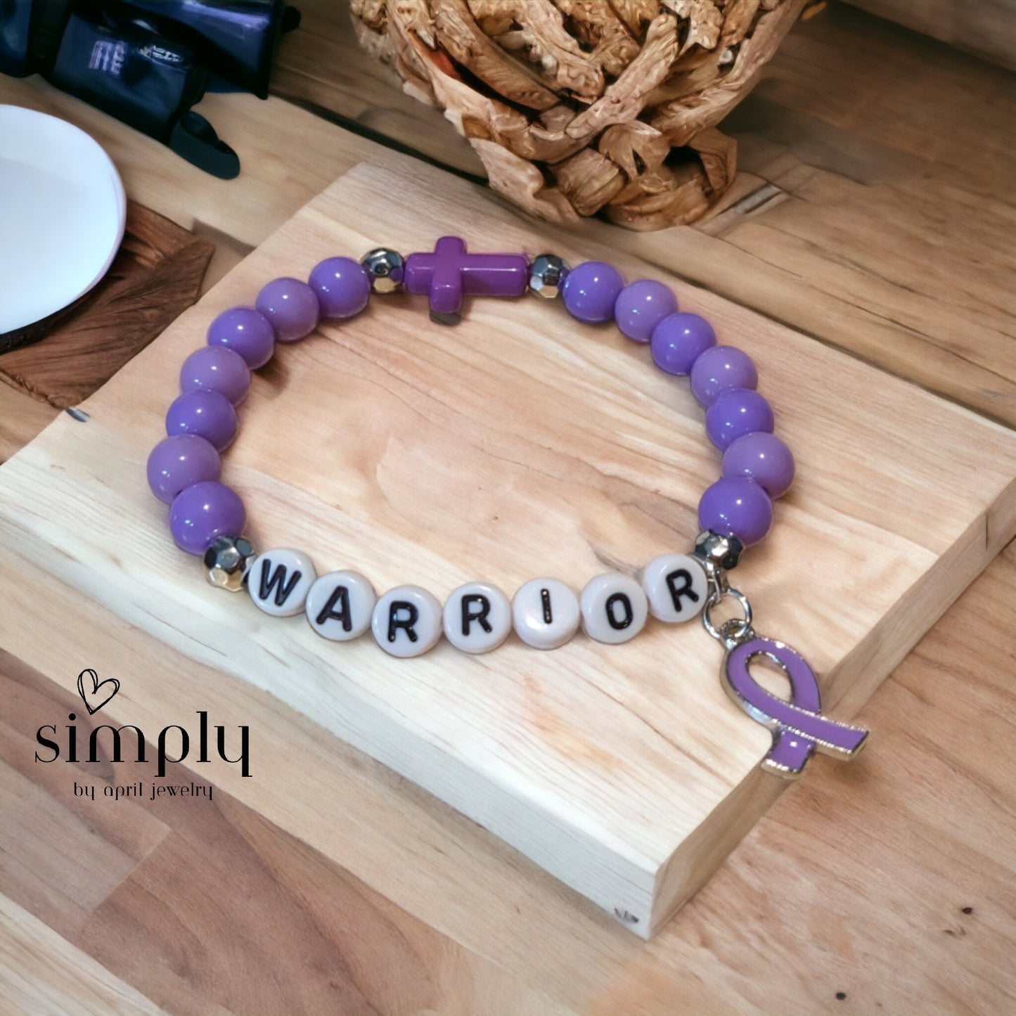 Purple 'WARRIOR' Bracelet