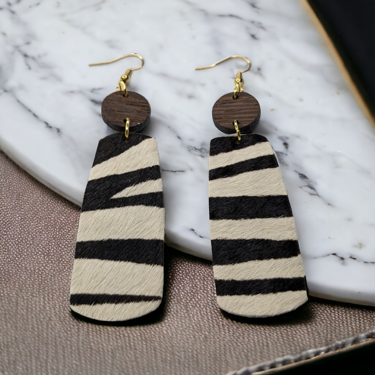 Zebra Earrings