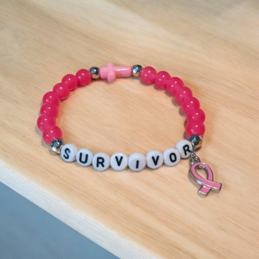 Pink 'SURVIVOR' Bracelet