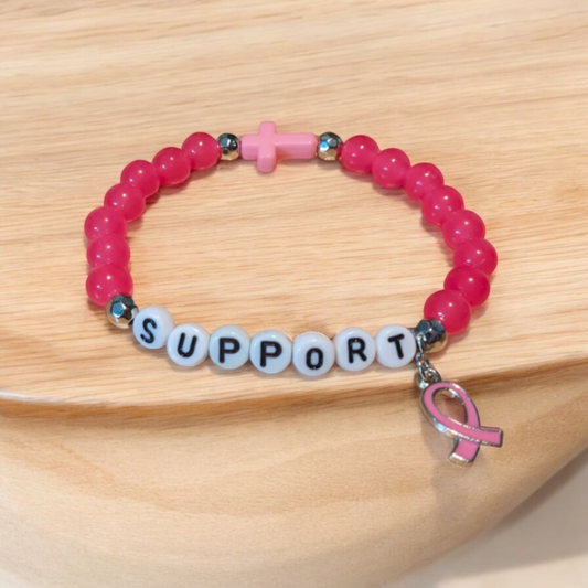 Pink 'SUPPORT' Bracelet