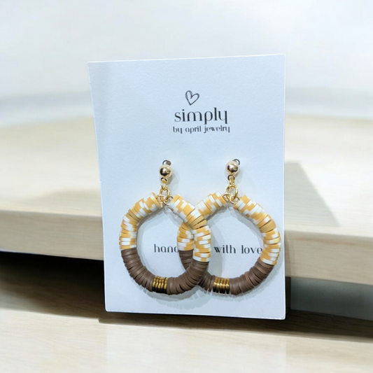 Heishi Banana Split Earrings