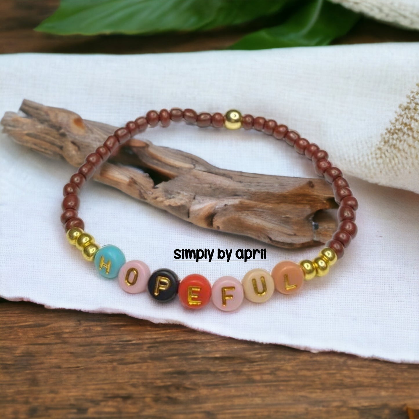 Seed Bead Word Bracelets